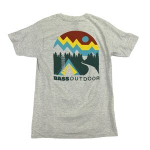 Bass Outdoor Mens Campadre Graphic Crewneck Short Sleeve T-Shirt Oatmeal Gray S